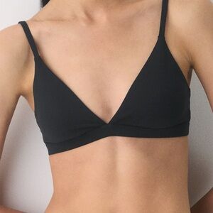 Aritzia Contour Black Triangle Bralette with Thin Straps